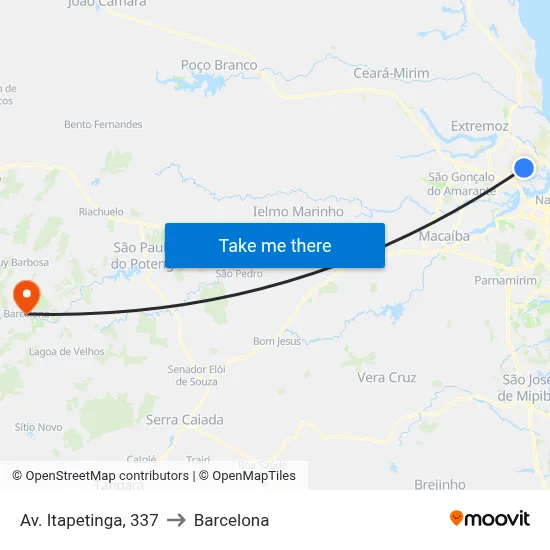 Av. Itapetinga, 337 to Barcelona map