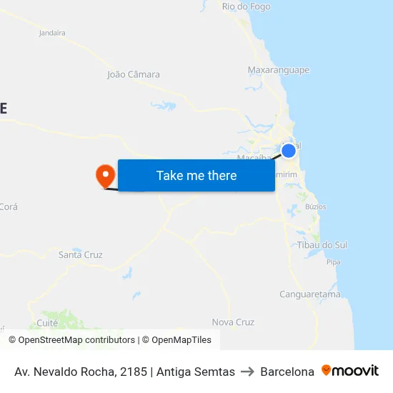 Av. Nevaldo Rocha, 2185 | Antiga Semtas to Barcelona map