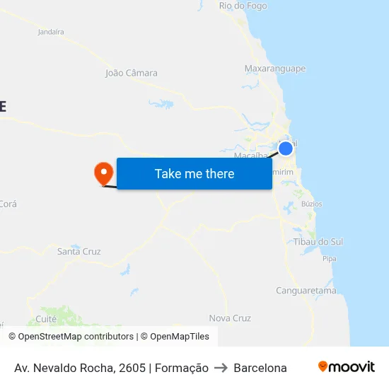 Av. Nevaldo Rocha, 2605 | Formação to Barcelona map