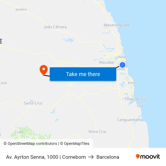 Av. Ayrton Senna, 1000 | Comebom to Barcelona map