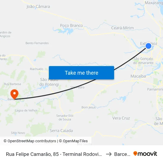Rua Felipe Camarão, 85 - Terminal Rodoviário De Extremoz to Barcelona map