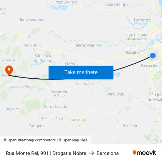 Rua Monte Rei, 901 | Drogaria Nobre to Barcelona map