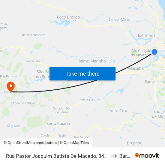 Rua Pastor Joaquim Batista De Macedo, 84 | Lateral Do Atacadão Dos Eletros to Barcelona map