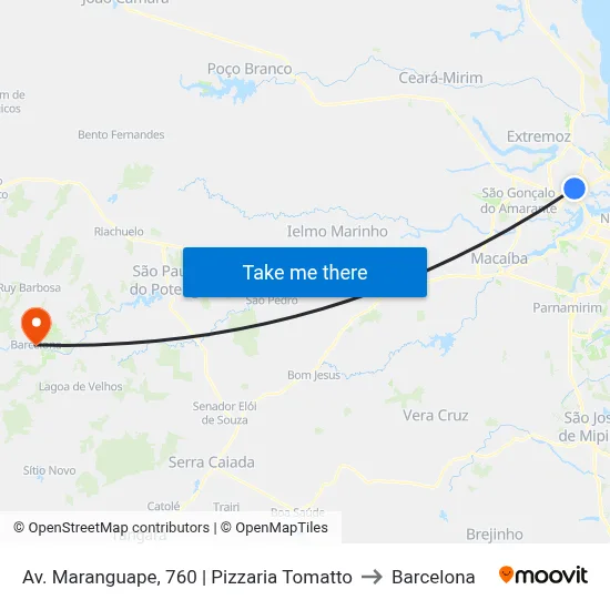 Av. Maranguape, 760 | Pizzaria Tomatto to Barcelona map