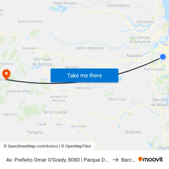 Av. Prefeito Omar O’Grady, 8080 | Parque Da Cidade Dom Nivaldo Monte to Barcelona map