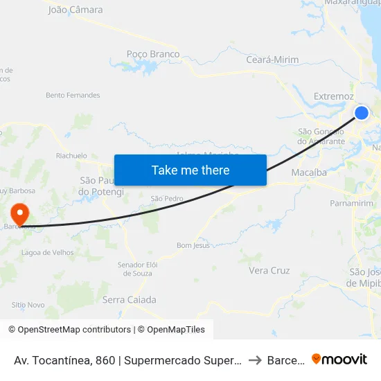 Av. Tocantínea, 860 | Supermercado Super Show Asa Norte to Barcelona map