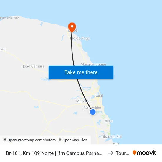 Br-101, Km 109 Norte | Ifrn Campus Parnamirim to Touros map