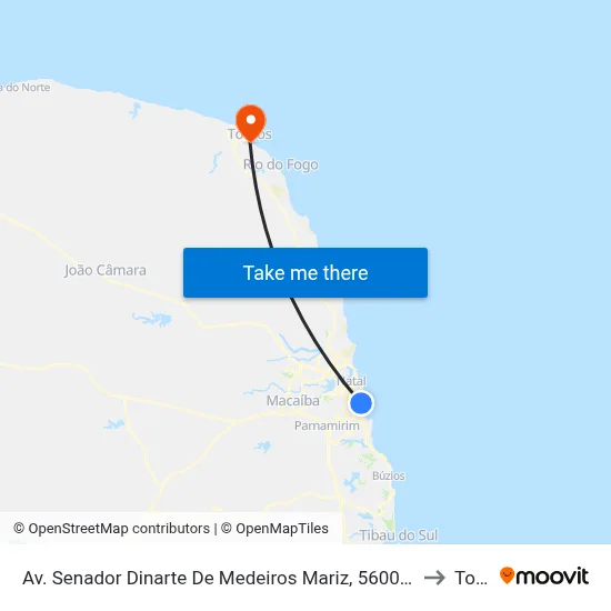 Av. Senador Dinarte De Medeiros Mariz, 5600 | Wish Natal Exclusive Resort to Touros map