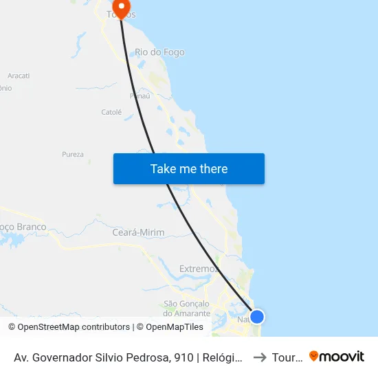 Av. Governador Silvio Pedrosa, 910 | Relógio Do Sol to Touros map