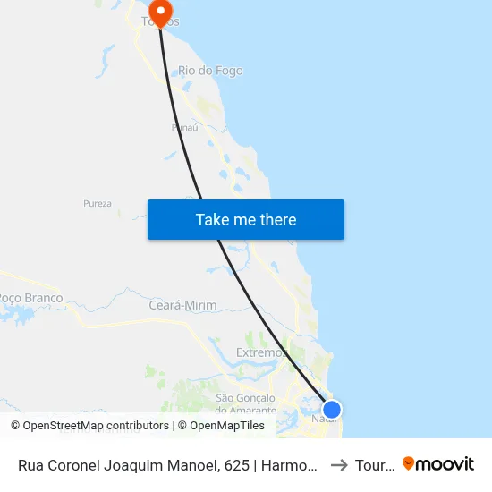 Rua Coronel Joaquim Manoel, 625 | Harmony Center to Touros map