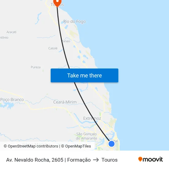 Av. Nevaldo Rocha, 2605 | Formação to Touros map
