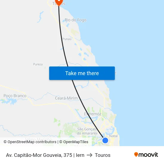 Av. Capitão-Mor Gouveia, 375 | Iern to Touros map