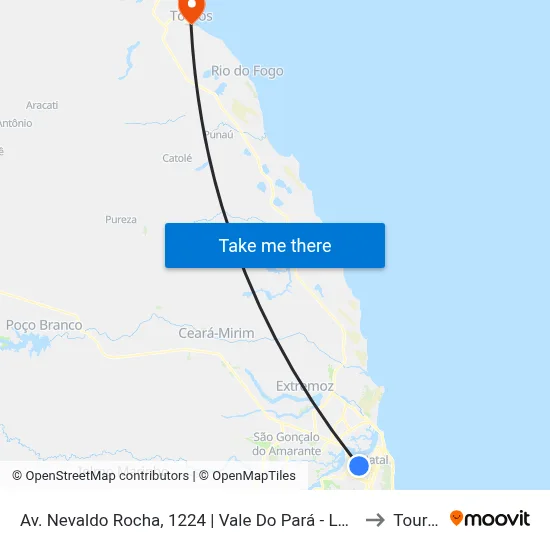 Av. Nevaldo Rocha, 1224 | Vale Do Pará - Loja 02 to Touros map
