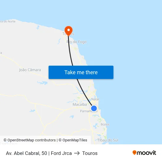 Av. Abel Cabral, 50 | Ford Jrca to Touros map