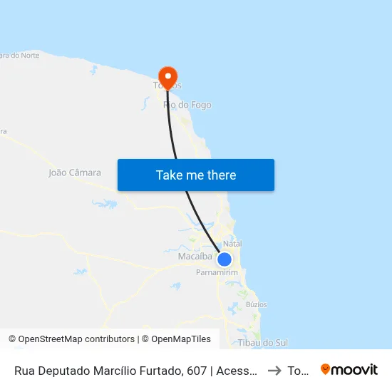Rua Deputado Marcílio Furtado, 607 | Acesso Ao Ceep Pitimbu to Touros map