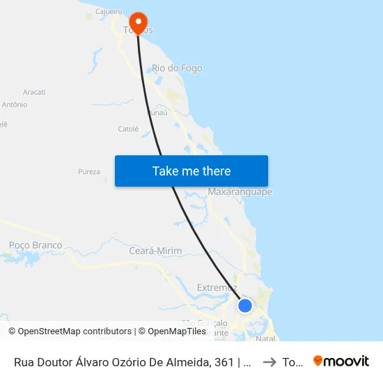 Rua Doutor Álvaro Ozório De Almeida, 361 | Bomboniere Mil Doces to Touros map