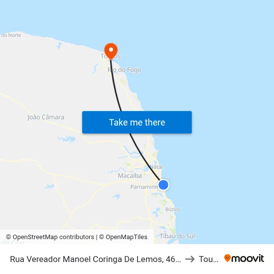 Rua Vereador Manoel Coringa De Lemos, 466 | Igrejinha to Touros map