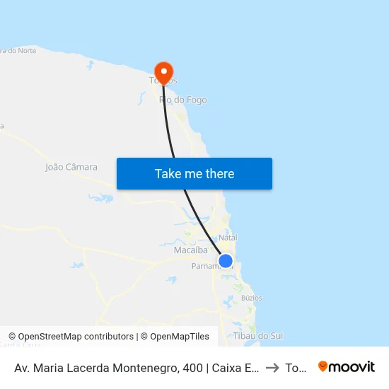 Av. Maria Lacerda Montenegro, 400 | Caixa Econômica Federal to Touros map