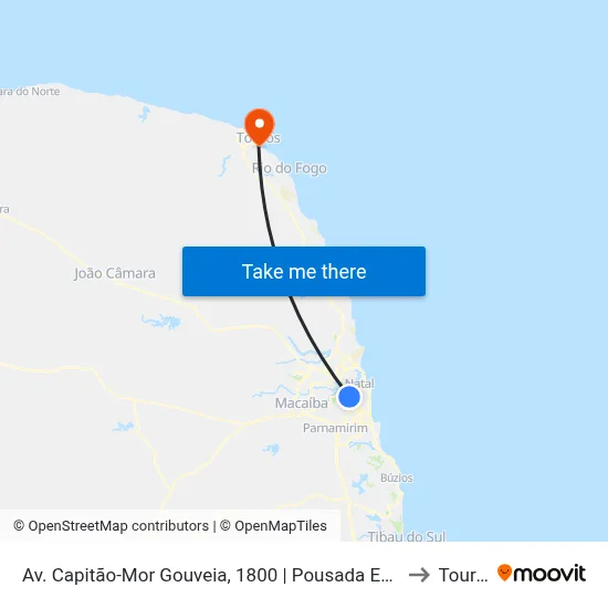 Av. Capitão-Mor Gouveia, 1800 | Pousada Esperança to Touros map