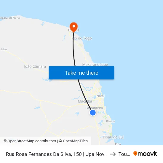 Rua Rosa Fernandes Da Silva, 150 | Upa Nova Esperança to Touros map
