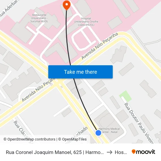 Rua Coronel Joaquim Manoel, 625 | Harmony Center to Hosped map