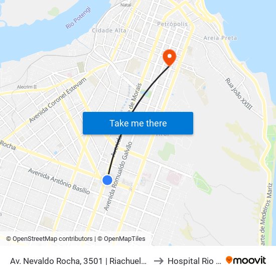 Av. Nevaldo Rocha, 3501 | Riachuelo Contact Center to Hospital Rio Grande map