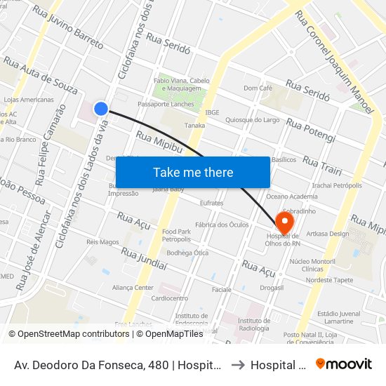 Av. Deodoro Da Fonseca, 480 | Hospital Infantil Varela Santiago to Hospital de Olhos map