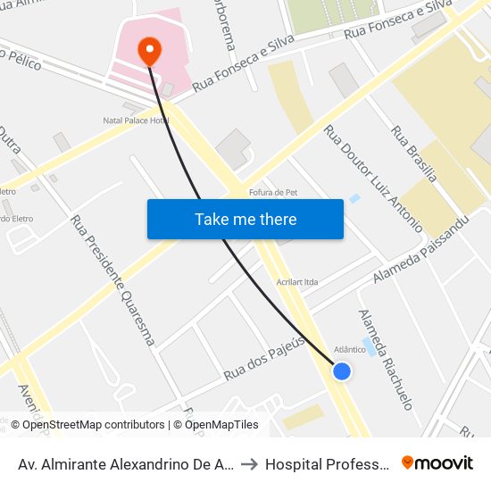 Av. Almirante Alexandrino De Alencar, 493 | Atlântico to Hospital Professor Luiz Soares map