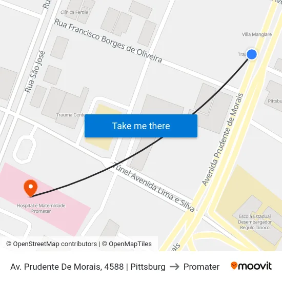 Av. Prudente De Morais, 4588 | Pittsburg to Promater map