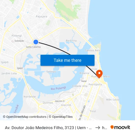 Av. Doutor João Medeiros Filho, 3123 | Uern - Campus Natal to huol map