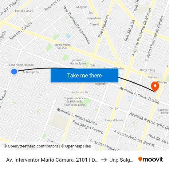 Av. Interventor Mário Câmara, 2101 | Dankar Centro Automotivo to Unp Salgado Filho map