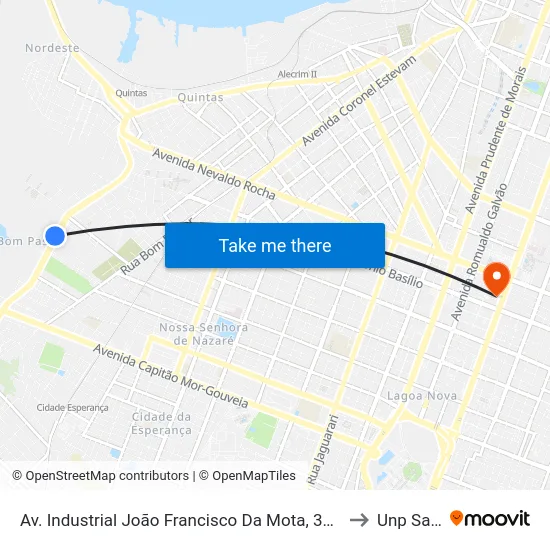 Av. Industrial João Francisco Da Mota, 3805 | Escola Municipal Francisca Ferreira Da Silva to Unp Salgado Filho map