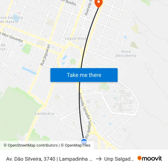 Av. Dão Silveira, 3740 | Lampadinha - Intermunicipal to Unp Salgado Filho map