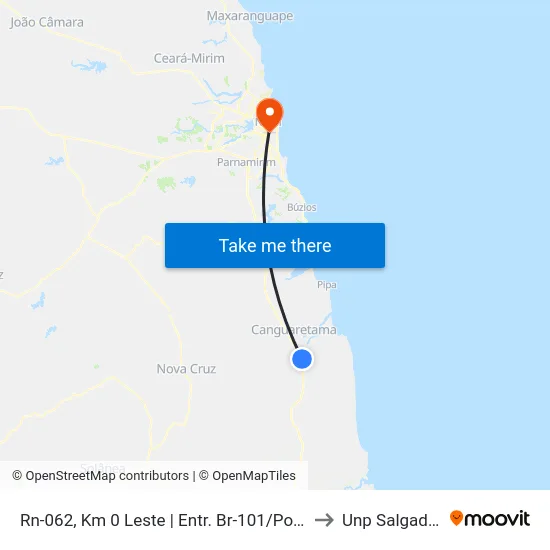 Rn-062, Km 0 Leste | Entr. Br-101/Posto De Gasolina to Unp Salgado Filho map