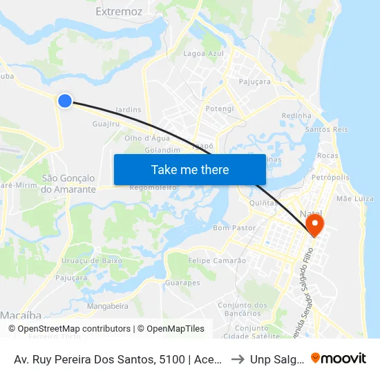 Av. Ruy Pereira Dos Santos, 5100 | Acesso Ao Aeroporto Internacional to Unp Salgado Filho map