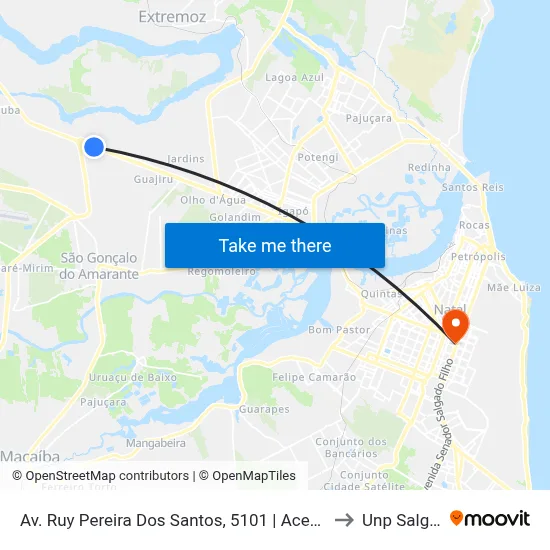 Av. Ruy Pereira Dos Santos, 5101 | Acesso Ao Aeroporto Internacional to Unp Salgado Filho map