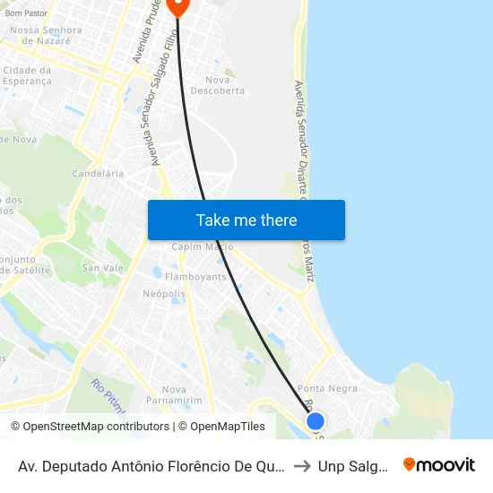 Av. Deputado Antônio Florêncio De Queiroz, 3105 | Posto Cirne to Unp Salgado Filho map