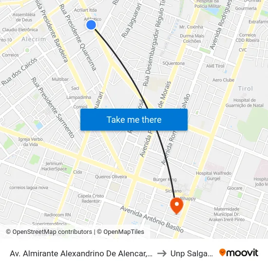 Av. Almirante Alexandrino De Alencar, 562 | Senac Alecrim to Unp Salgado Filho map