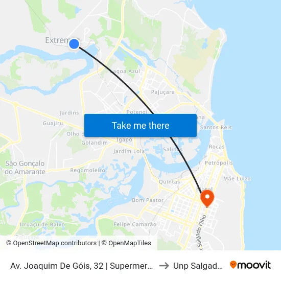 Av. Joaquim De Góis, 32 | Supermercado Todo Dia to Unp Salgado Filho map