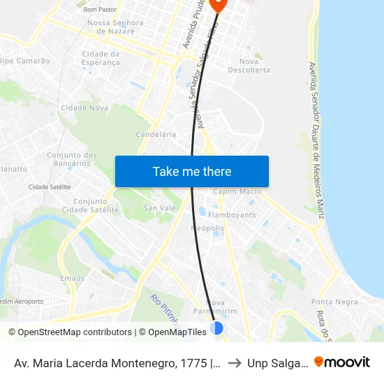 Av. Maria Lacerda Montenegro, 1775 | Tem Festa Embalagens to Unp Salgado Filho map
