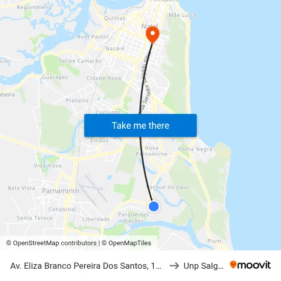 Av. Eliza Branco Pereira Dos Santos, 100 | Esplanada Dos Jardins 1 to Unp Salgado Filho map
