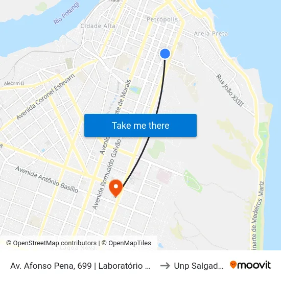 Av. Afonso Pena, 699 | Laboratório Dr. Paulo Gurgel to Unp Salgado Filho map