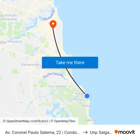 Av. Coronel Paulo Salema, 22 | Condomínio Village De Búzios to Unp Salgado Filho map