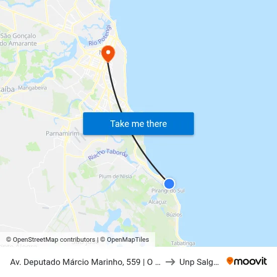 Av. Deputado Márcio Marinho, 559 | O Maior Cajueiro Do Mundo to Unp Salgado Filho map