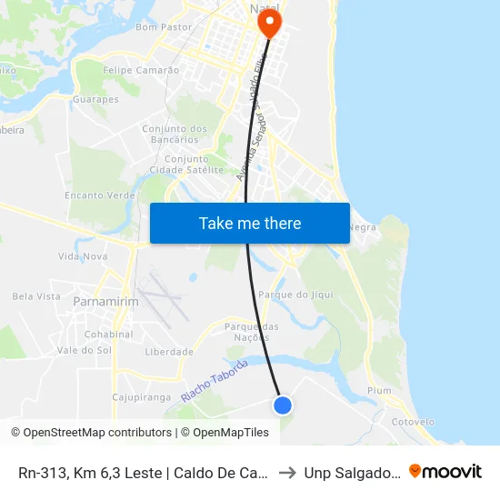 Rn-313, Km 6,3 Leste | Caldo De Cana Da Curva to Unp Salgado Filho map