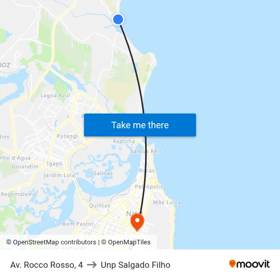 Av. Rocco Rosso, 4 to Unp Salgado Filho map
