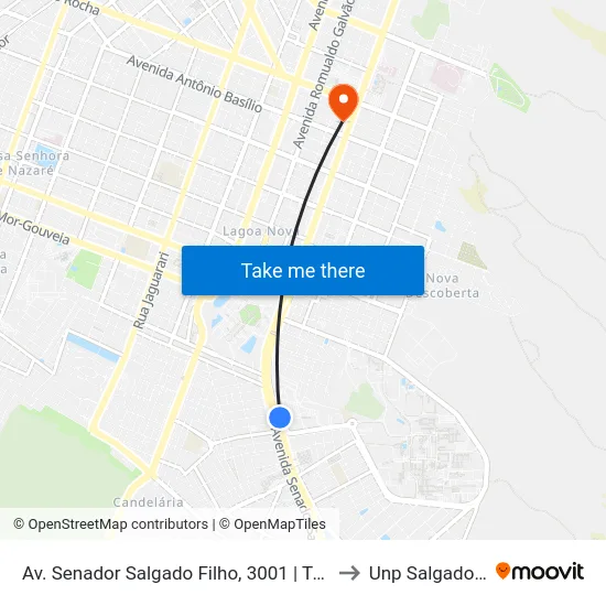 Av. Senador Salgado Filho, 3001 | Túnel Da Ufrn to Unp Salgado Filho map