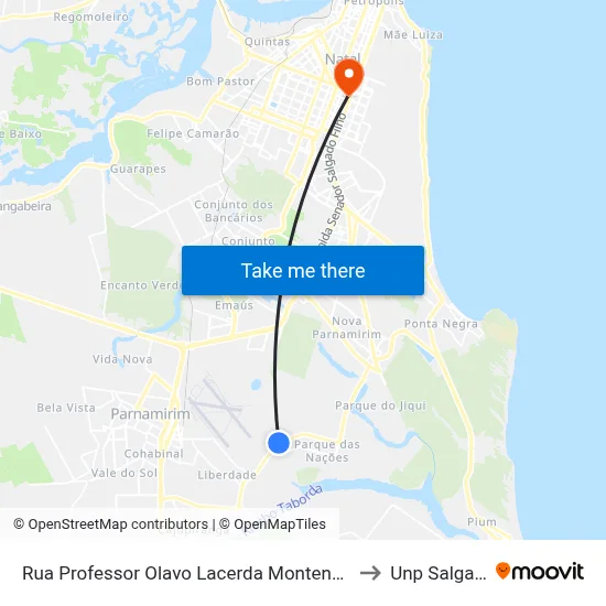 Rua Professor Olavo Lacerda Montenegro, 2685 | Central Park to Unp Salgado Filho map