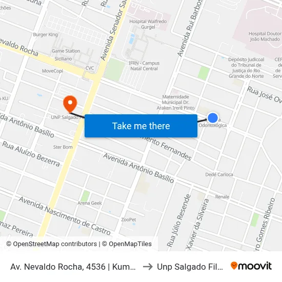 Av. Nevaldo Rocha, 4536 | Kumon to Unp Salgado Filho map