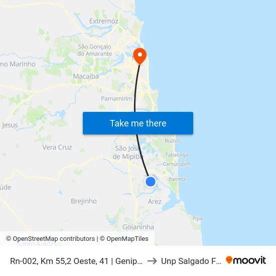 Rn-002, Km 55,2 Oeste, 41 | Genipapeiro to Unp Salgado Filho map